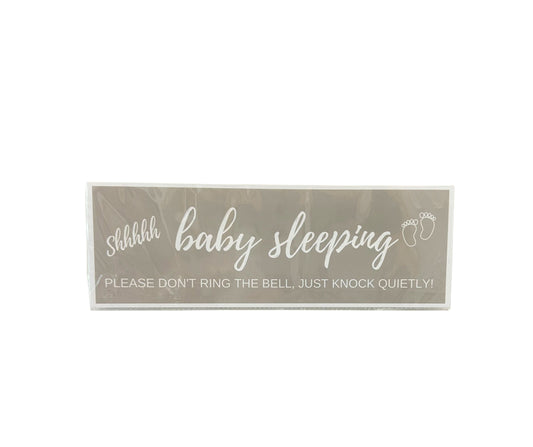 Baby Sleeping Metal Door Sign