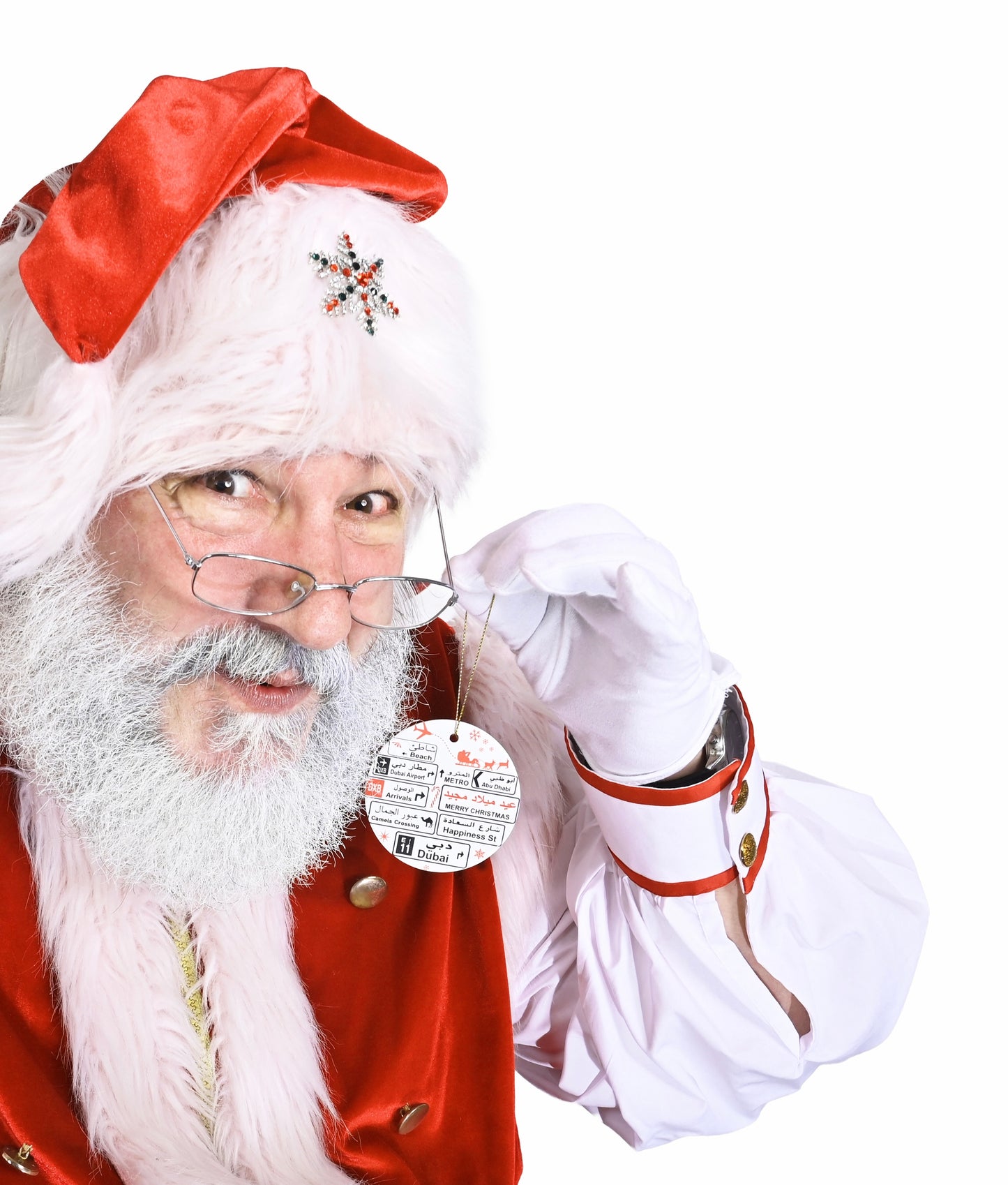 Road Trip DUBAI  Ceramic Christmas tree decoration by Charlie Warlie